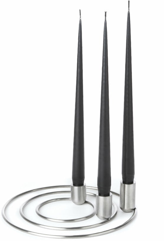 3 Bougeoirs en acier argenté Orbital - XLBoom - The Cool Republic