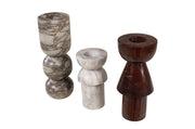 3 bougeoirs en marbre Alton - Versmissen - The Cool Republic