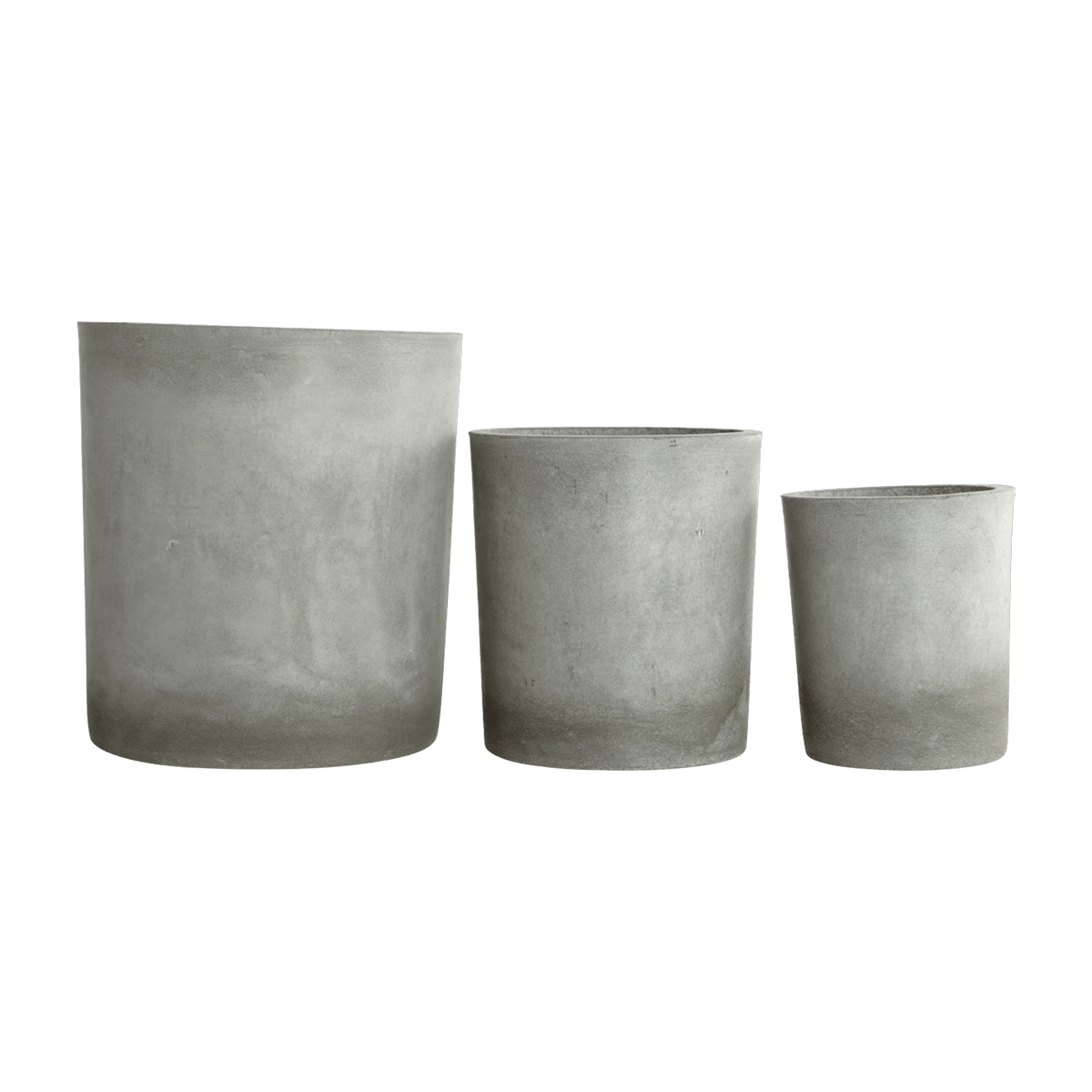 3 Cache-pot droits en béton gris - House doctor - The Cool Republic