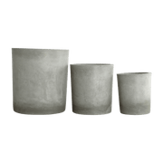 3 Cache-pot droits en béton gris - House doctor - The Cool Republic