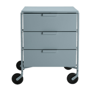 3 Caissons sur roulettes bleu MOBIL MAT - Kartell - The Cool Republic