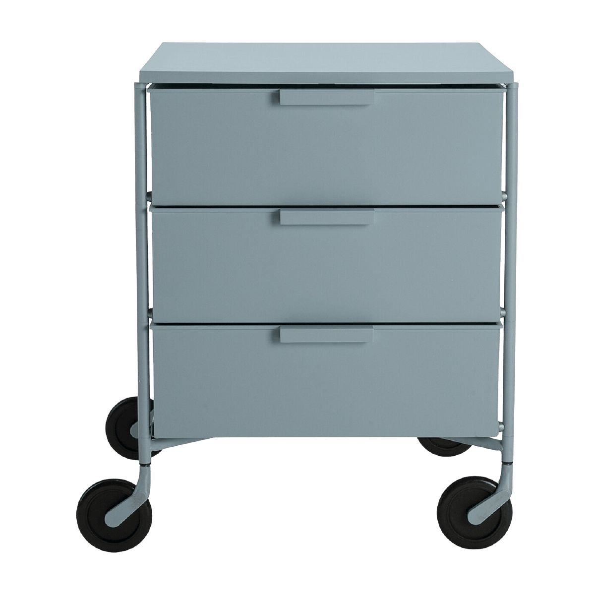 3 Caissons sur roulettes bleu MOBIL MAT - Kartell - The Cool Republic