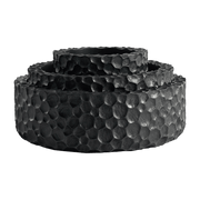 3 Corbeilles en acajou noir Chopped - Ethnicraft Accessories - The Cool Republic