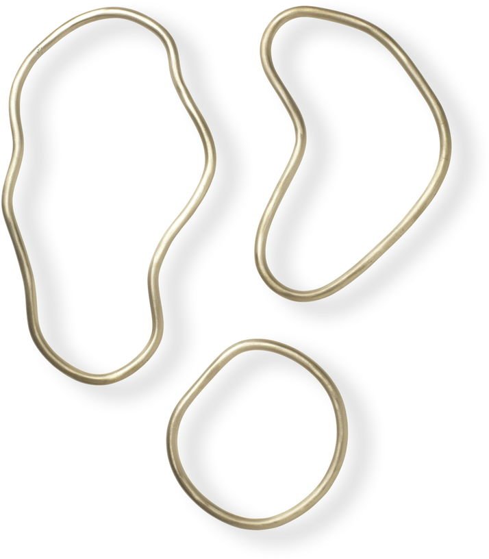 3 Dessous de plat en laiton doré - Ferm Living - The Cool Republic