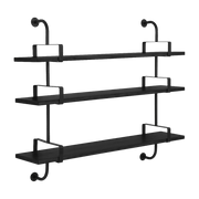 3 étagères en frêne noir 155 cm Démon Shelf - Gubi - The Cool Republic