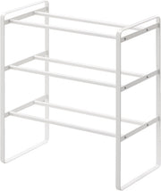 3 Étagères pour chaussures ajustables blanches Frame - Yamazaki - The Cool Republic