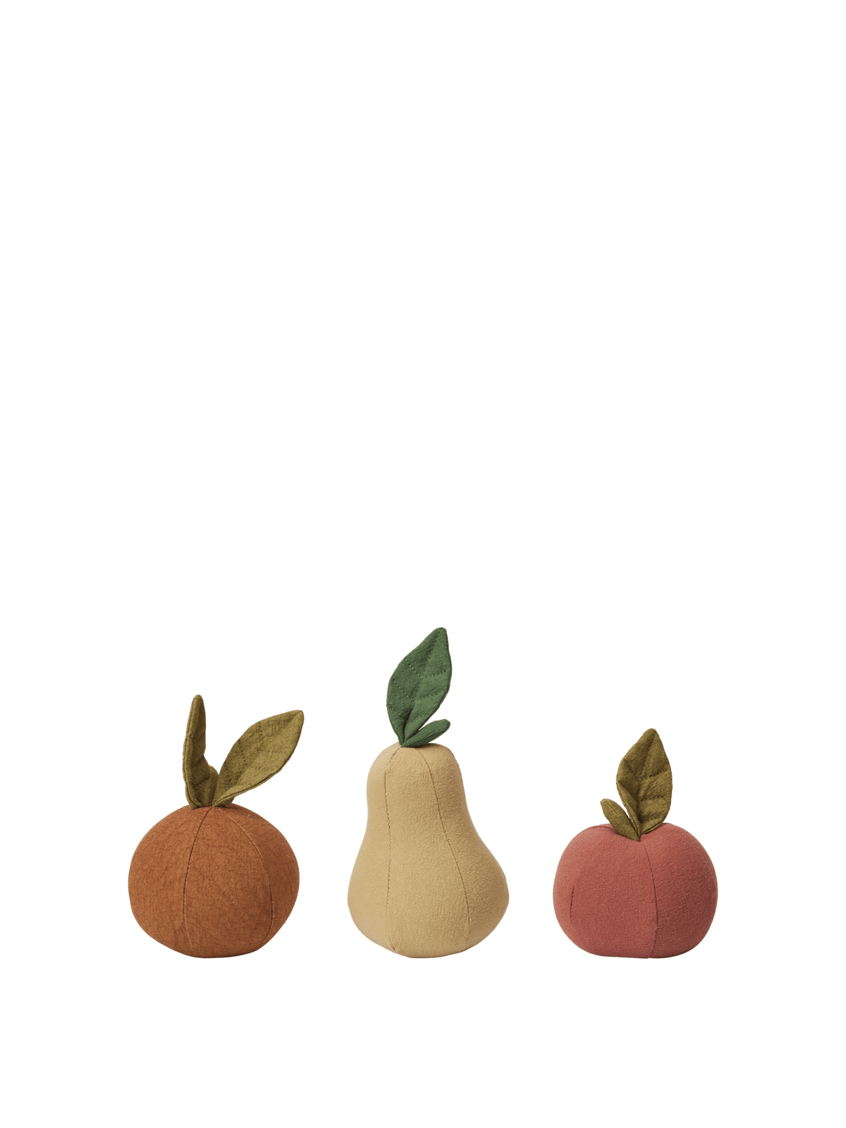 3 Jouets pour enfant fruits en coton bio Edi - Ferm Living - The Cool Republic
