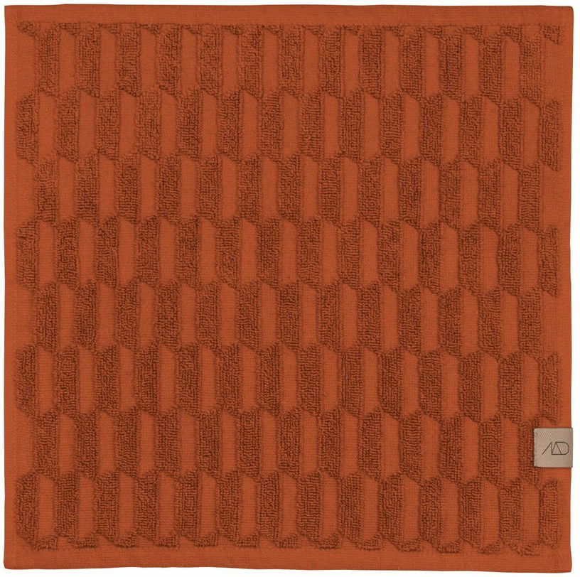 3 Mini - serviettes de toilette rouille 30 x 30 cm Geo - Mette Ditmer - The Cool Republic