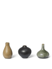 3 Mini vases en grès Calm Komo - Ferm Living - The Cool Republic