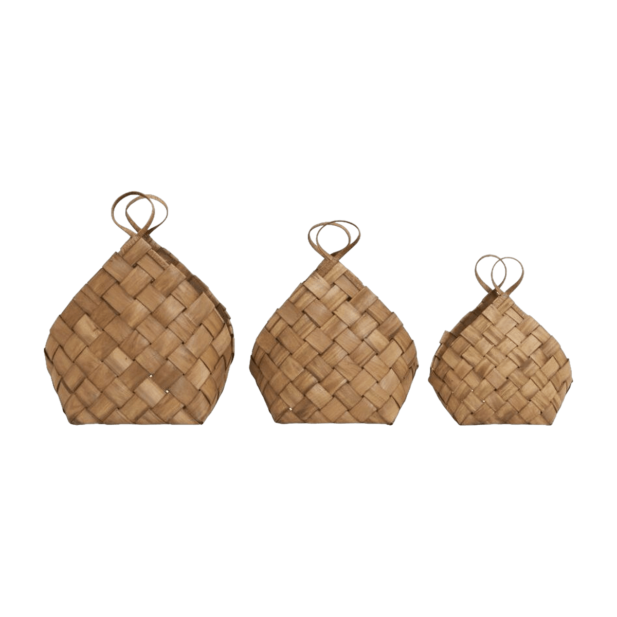 3 Paniers coniques en fibres naturelles - House Doctor - The Cool Republic