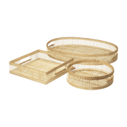 3 Baskets in natural rotin Taro - Broste Copenhagen - The Cool Republic