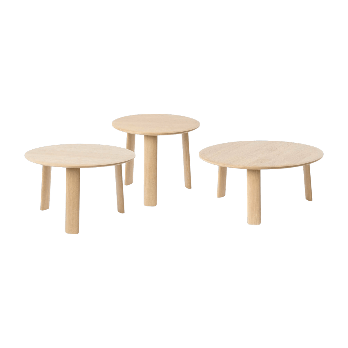 3 tables basses en chêne Alle - Hem - The Cool Republic