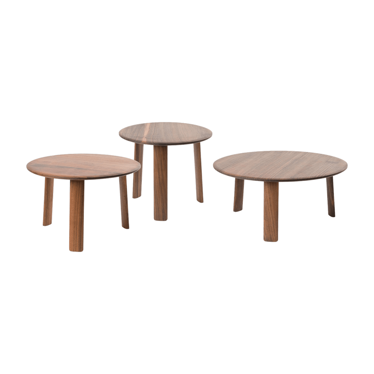 3 tables basses en noyer Alle - Hem - The Cool Republic