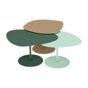 3 Tables basses gigognes sable, olive et vert d'eau Galet - Matière Grise - The Cool Republic