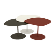 3 coffee tables terracotta, chalk and bronze Galet - Matière Grise - The Cool Republic