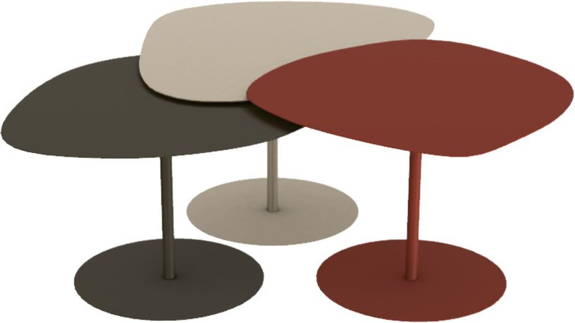 3 Tables basses gigognes terracotta, sable et bronze Galet - Matière Grise - The Cool Republic