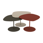 3 Tables basses gigognes terracotta, sable et bronze Galet - Matière Grise - The Cool Republic