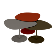 3 Tables basses gigognes terracotta, taupe et bronze Galet - Matière Grise - The Cool Republic