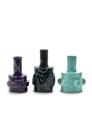 3 Vases en grès coloré bleu 7,5x6x10cm 02 Molly - Serax - The Cool Republic
