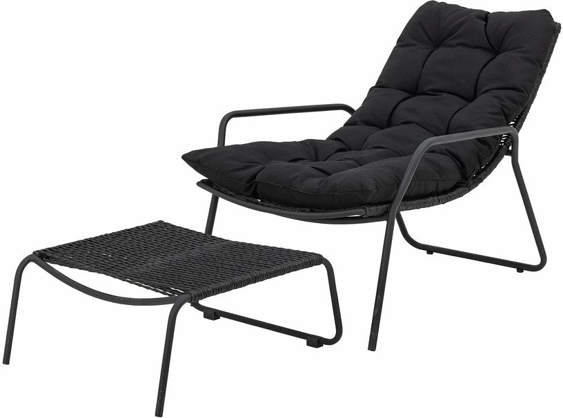 boel-chaise-longue-avec-tabouret-noir-metal-bloomingville-2-1
