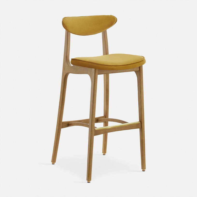 chaise-de-bar-en-velours-brillant-moutarde-et-frene-naturel-100cm-serie-200-190-366-concept-2
