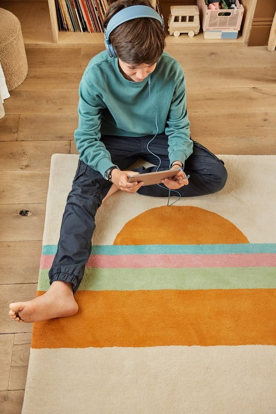 tapis-en-coton-bio-orange-100x130-cm-sunset-bleuu-studio-6