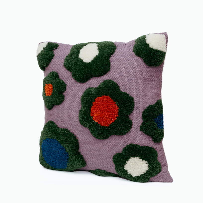 coussin-en-laine-45x45cm-green-flower-colortherapis-2
