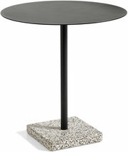table-ronde-plateau-noir-et-pied-terrazzo-anthracite-70-cm-hay-1