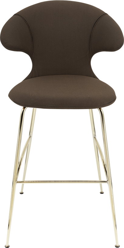 chaise-de-bar-en-tissu-mocca-et-acier-laiton-75-time-flies-umage-2