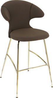 chaise-de-bar-en-tissu-mocca-et-acier-laiton-75-time-flies-umage-1