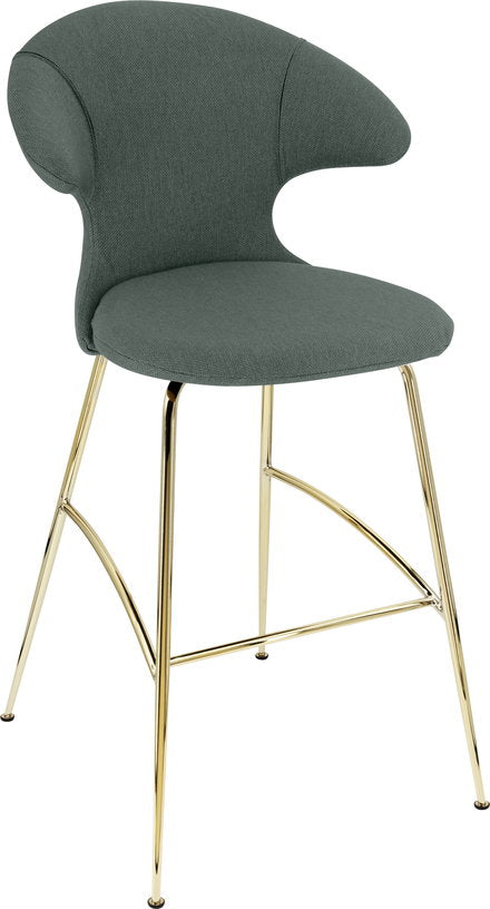 chaise-de-bar-en-tissu-bleu-gris-et-acier-laiton-75-cm-time-flies-umage-1