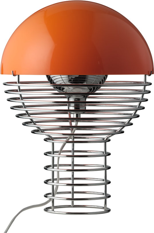 lampe-en-acier-chrome-et-plastique-orange-30-cm-wire-verpan-2
