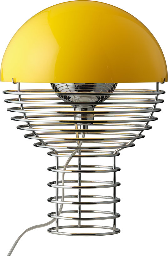 lampe-en-acier-chrome-et-plastique-jaune-30-cm-wire-verpan-1