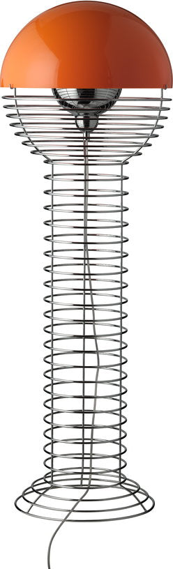 lampadaire-en-acier-chrome-et-plastique-orange-wire-verpan-2