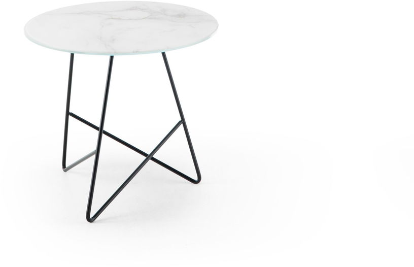 table-basse-ronde-en-verre-marbre-calacatta-blanc-et-base-noire-50-x-44-cm-ermione-meme-design-1