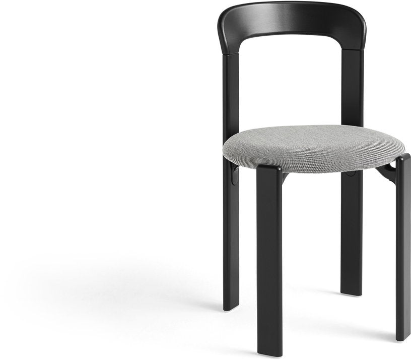 chaise-en-bois-noir-tapissee-grise-rey-hay-1