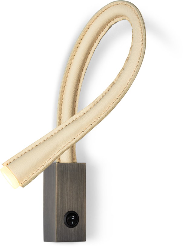 liseuse-en-cuir-ivoire-et-bronze-avec-interrupteur-60-cm-flexiled-contardi-2