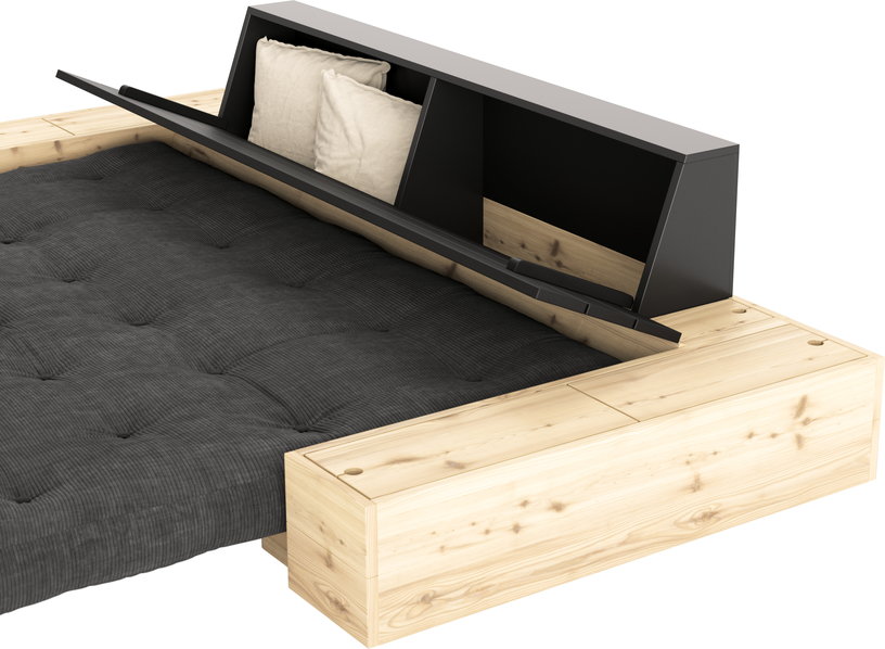 canape-convertible-avec-rangement-en-pin-dossier-noir-et-matelas-anthracite-base-karup-design-4