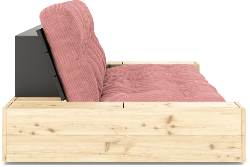 canape-convertible-avec-rangement-en-pin-dossier-noir-et-matelas-rose-sorbet-base-karup-design-2