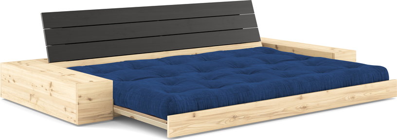 canape-convertible-avec-rangement-en-pin-dossier-noir-et-matelas-bleu-royal-base-karup-design-3