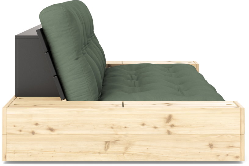 canape-convertible-avec-rangement-en-pin-dossier-noir-et-matelas-vert-olive-base-karup-design-2
