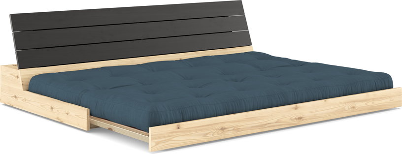 canape-convertible-en-pin-laque-dossier-noir-et-matelas-bleupetrole-196x110x72cm-base-karup-design-3