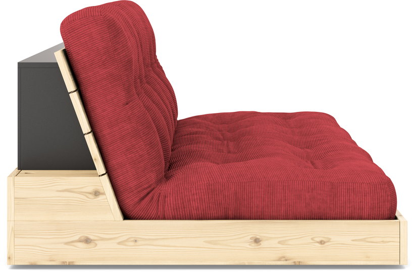 canape-convertible-en-pin-naturel-laque-et-matelas-rouge-rubis-196x110x72-cm-base-karup-design-2