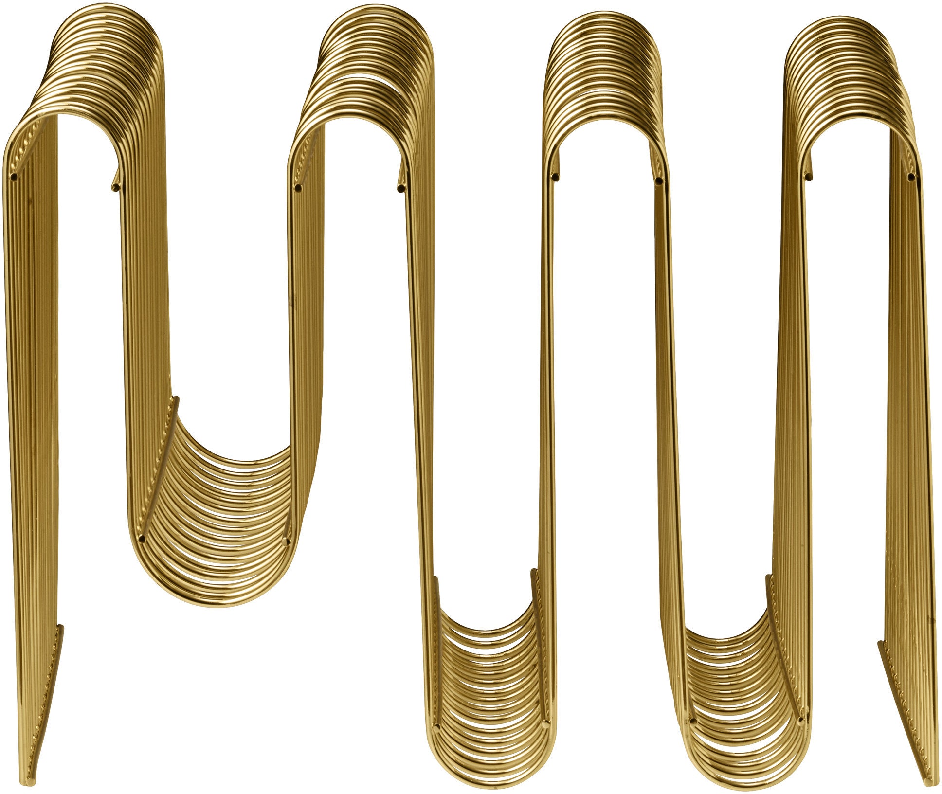 Porte-revues en acier doré 40,5 cm Curva - AYTM