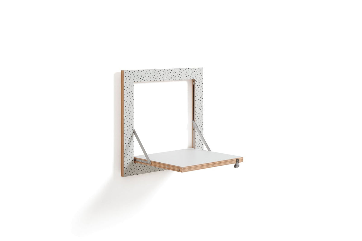 Wall shelf in birch with dots 40x31x40cm Fläpps Watercolor Dots - Ambivalenz