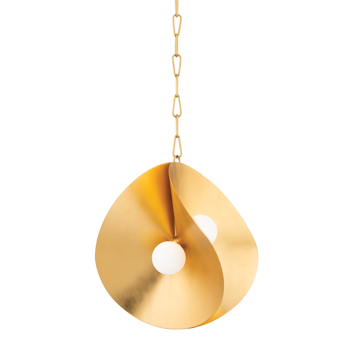Suspension en acier feuille d'or 46x48cm Peony - Corbett Lighting