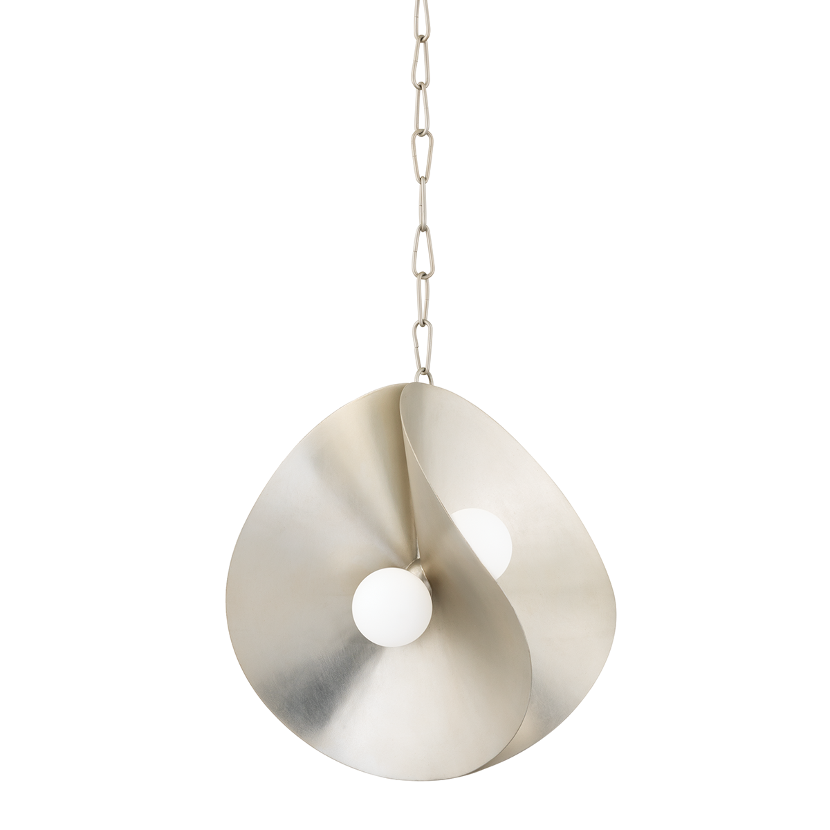 Suspension en acier feuille d'argent chaude 46x48cm Peony - Corbett Lighting