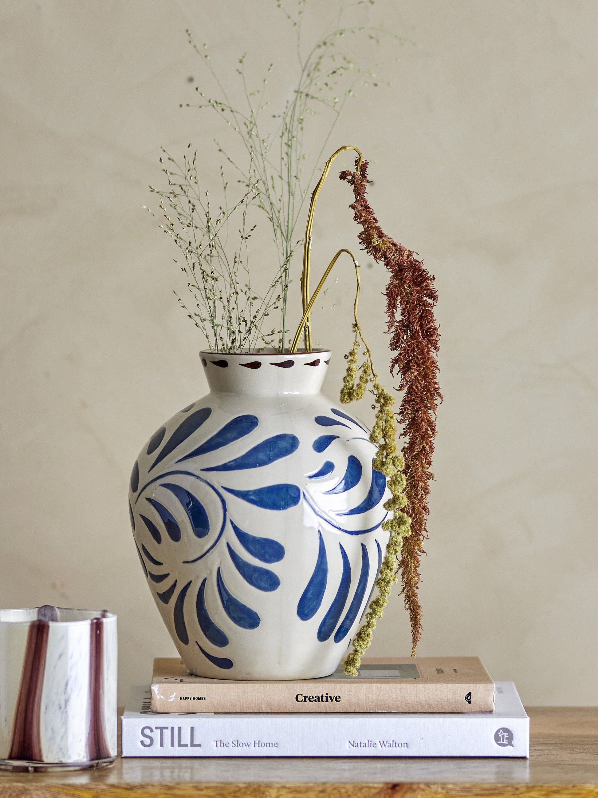Vase Heikki Grès bleu - Bloomingville — 330494.jpg