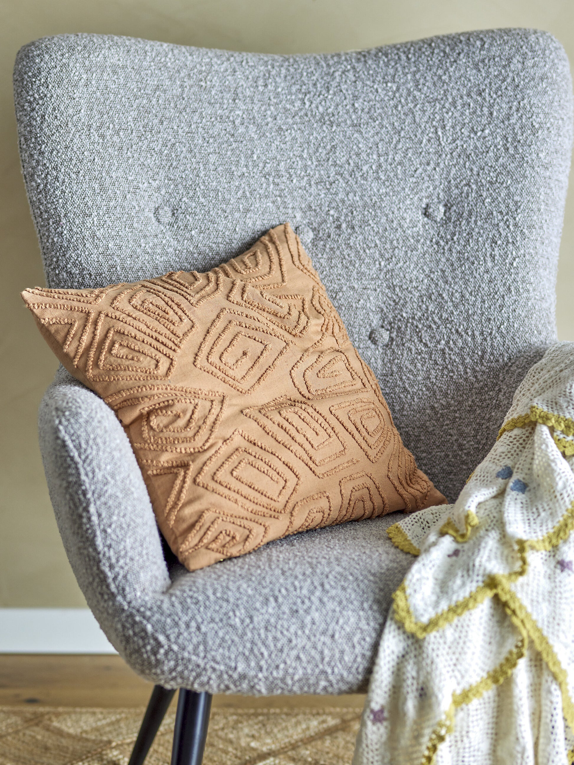 Watton Coussin Marron Coton - Bloomingville — 330906.jpg