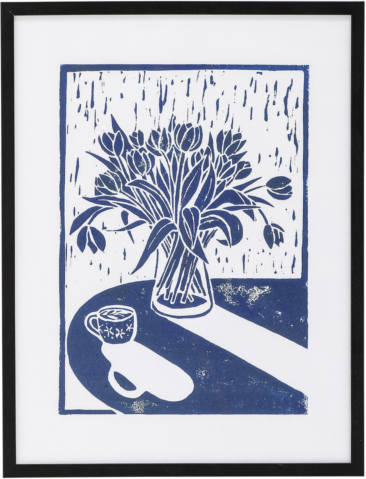 Tulips Illustration W/ Frame Black Pine - Bloomingville — 330928.jpg